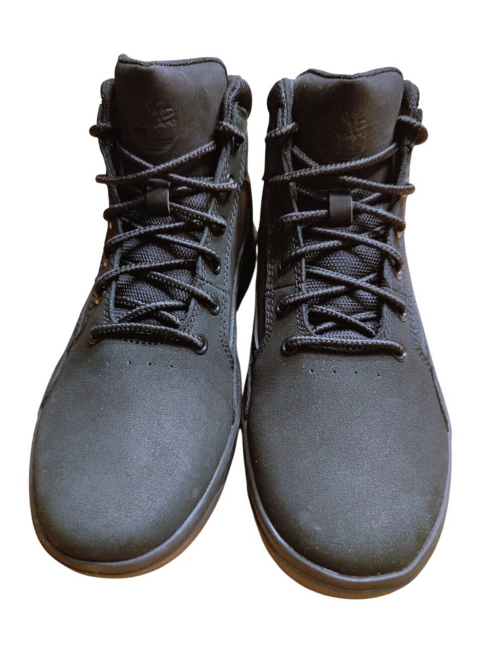 Timberland Men's Allston Mid Lace-Up Sneakers Black Nubuck Leather Size 8.5